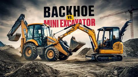 backhoe vs mini excavator for farm use|backhoe vs hydraulic excavator.